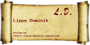 Lippe Dominik névjegykártya